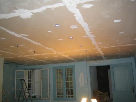 la fin de la pose du plafond